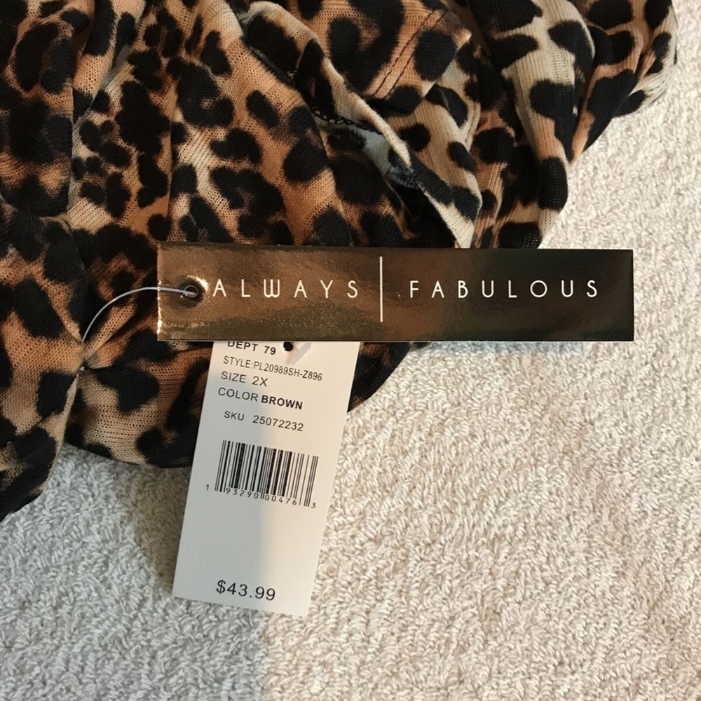 Absolutely Famous animal print open front - womens - Picture 5 of 5